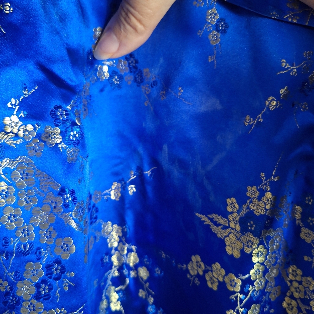 Blue Floral Kimono Robe - Picture 8 of 16